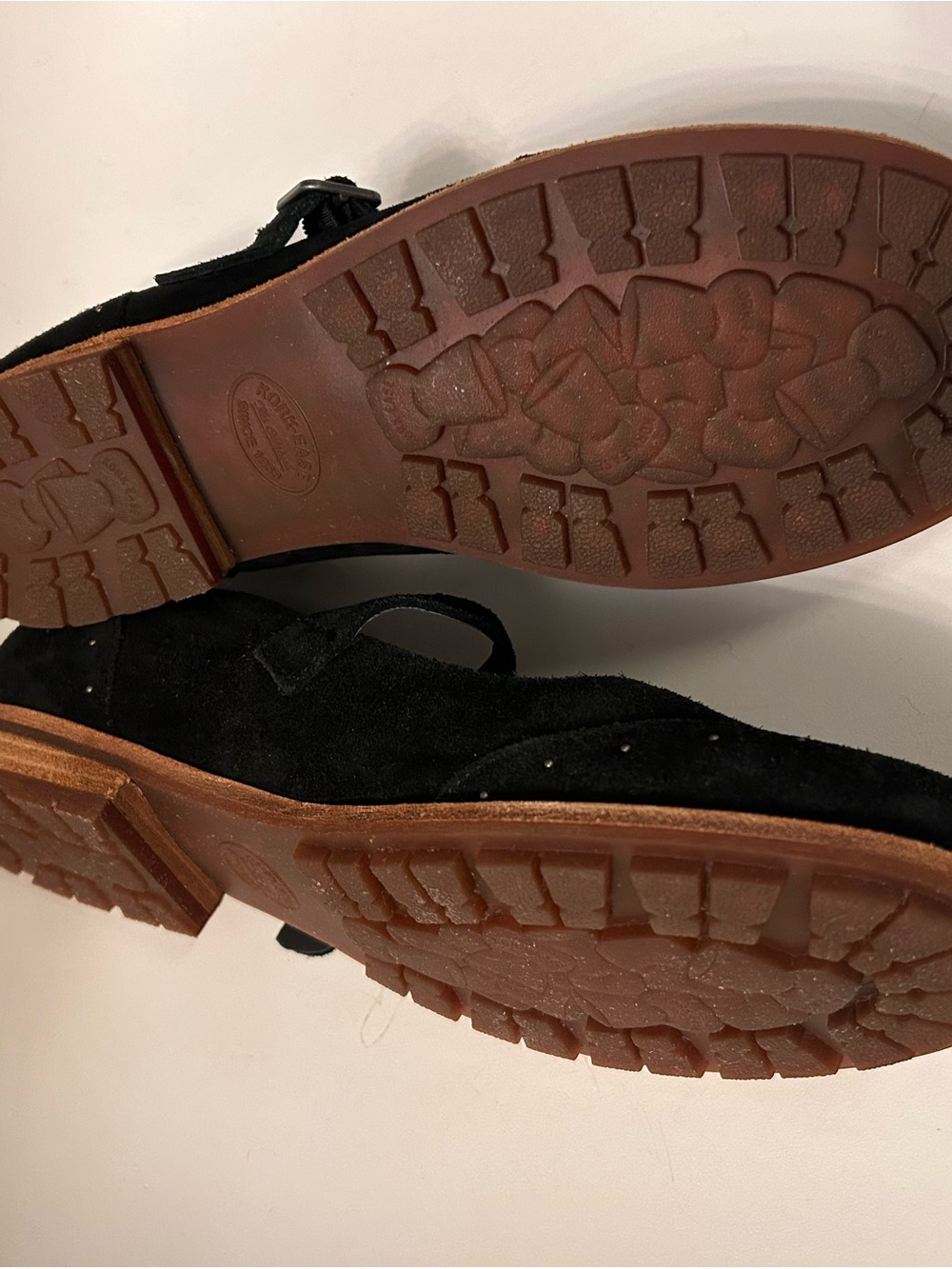 Kork-Ease Black Suede Mary Jane Loafers with Stud Detail - Picture 3 of 16